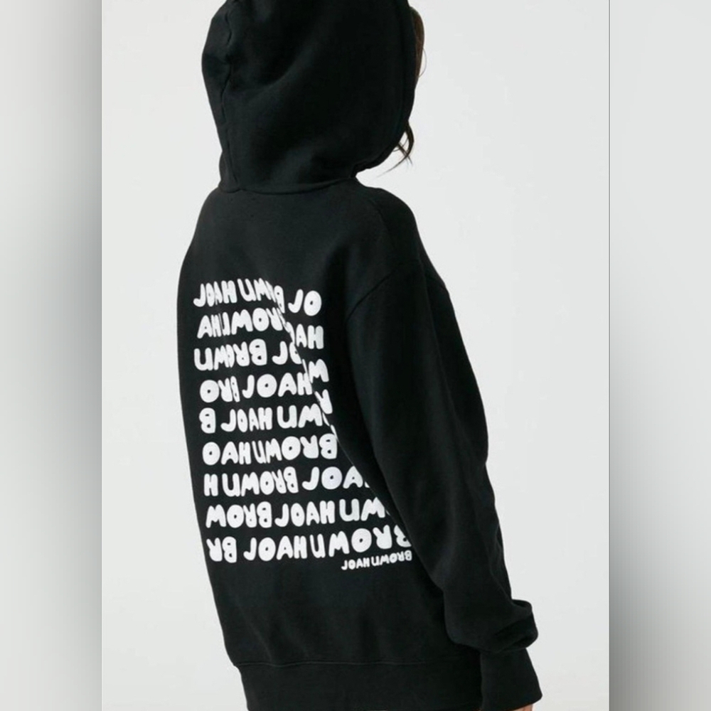 Joah brown Logo empire pullover hoodie